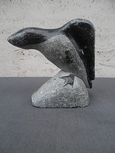 Inuit Stone Penguin Sculpture By Canada Eskimo Art Esquimau 1970s