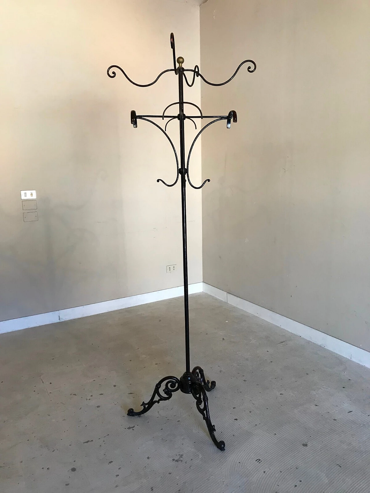 Wrought iron coat rack 2