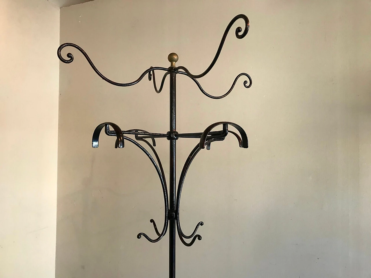 Wrought iron coat rack 3