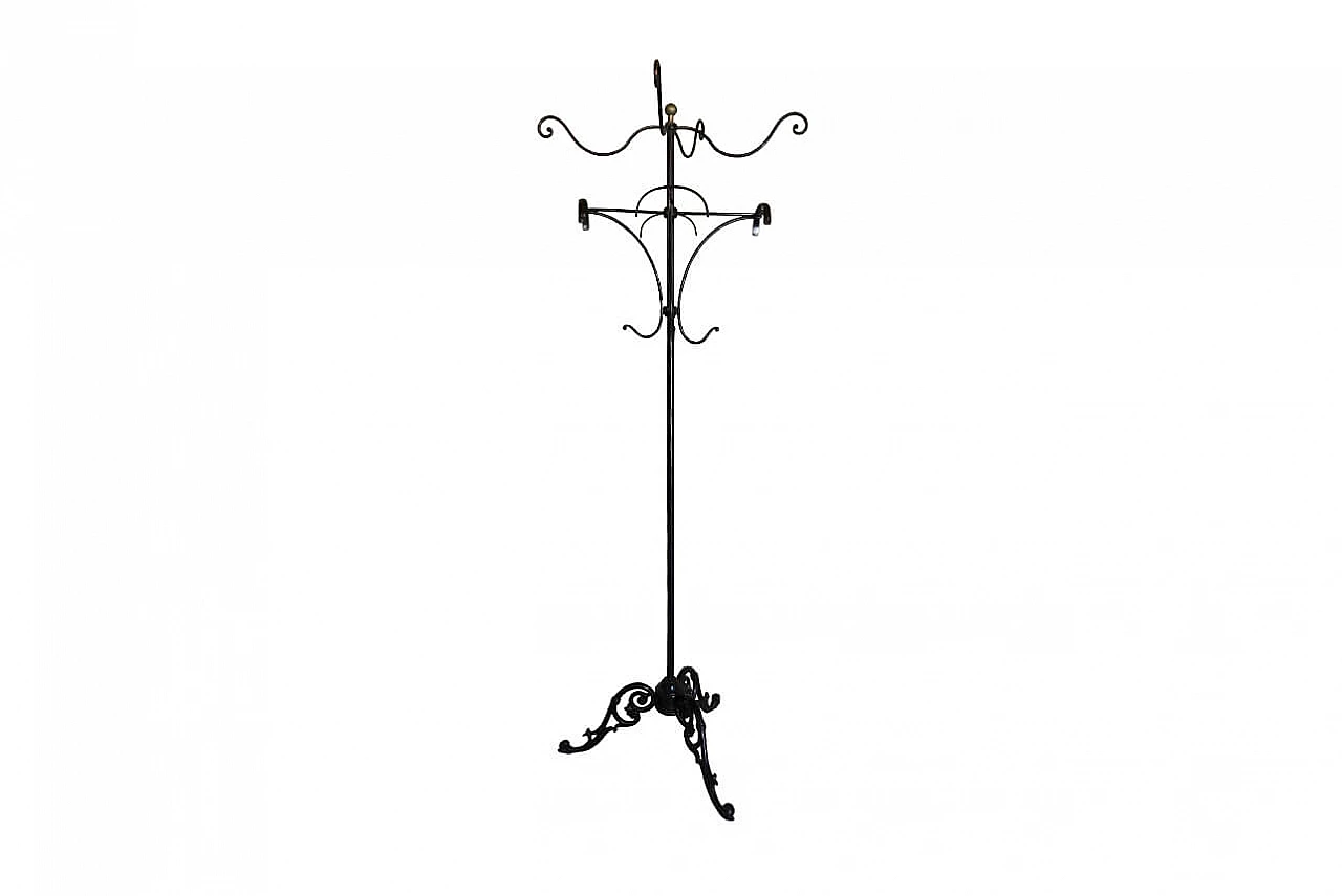 Wrought iron coat rack 1