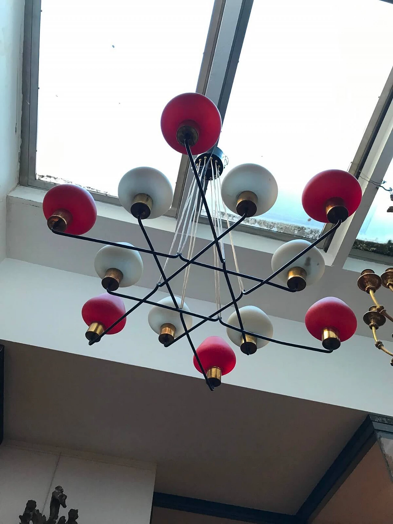 Stilnovo chandelier, Italy, 60s 4