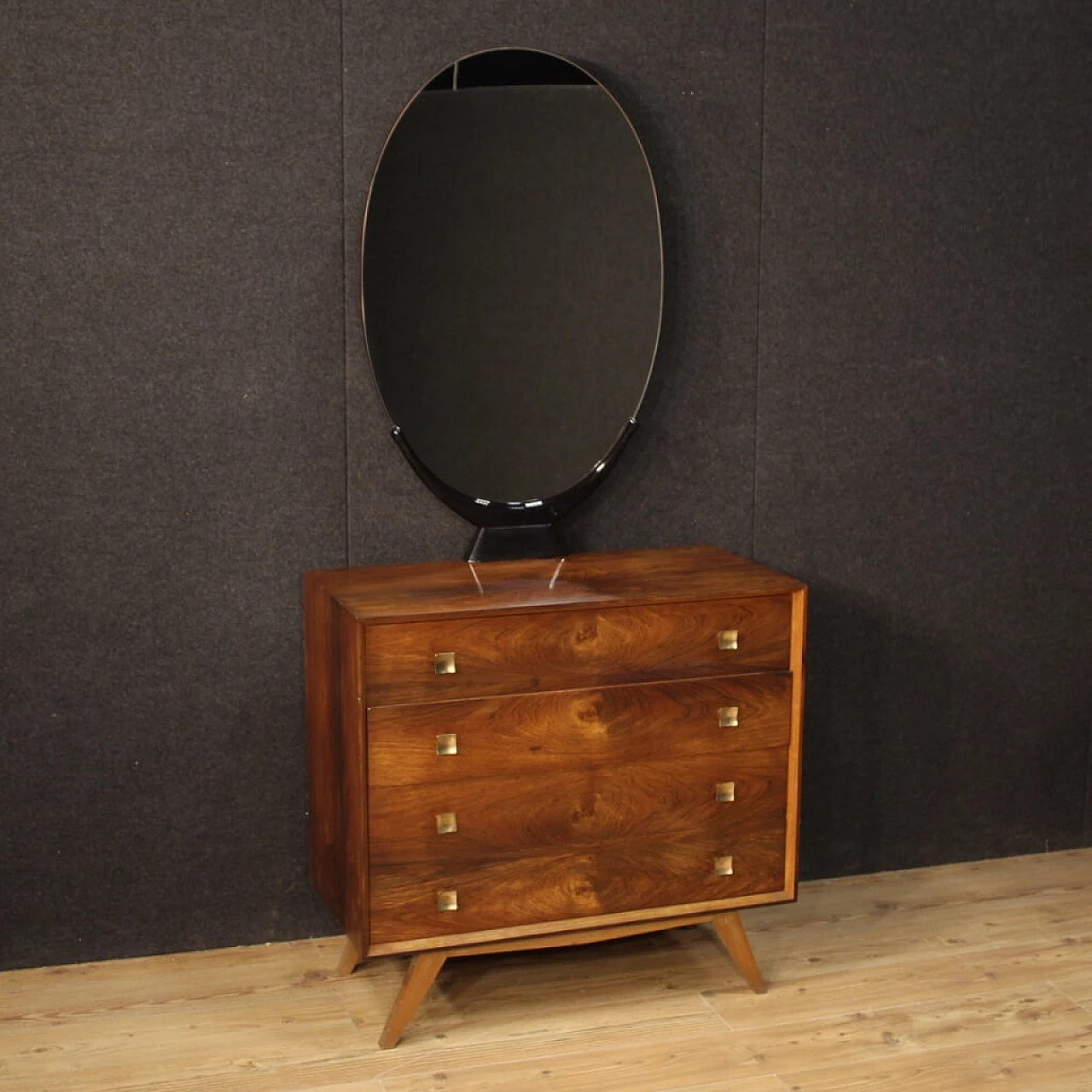 Italian design dresser with mirror in wood 1063335