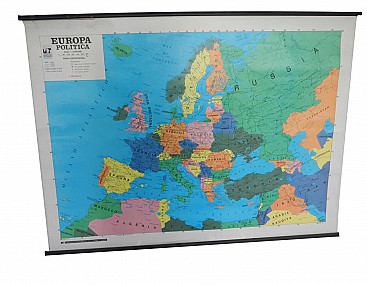 Carta geografica Europa, 1980