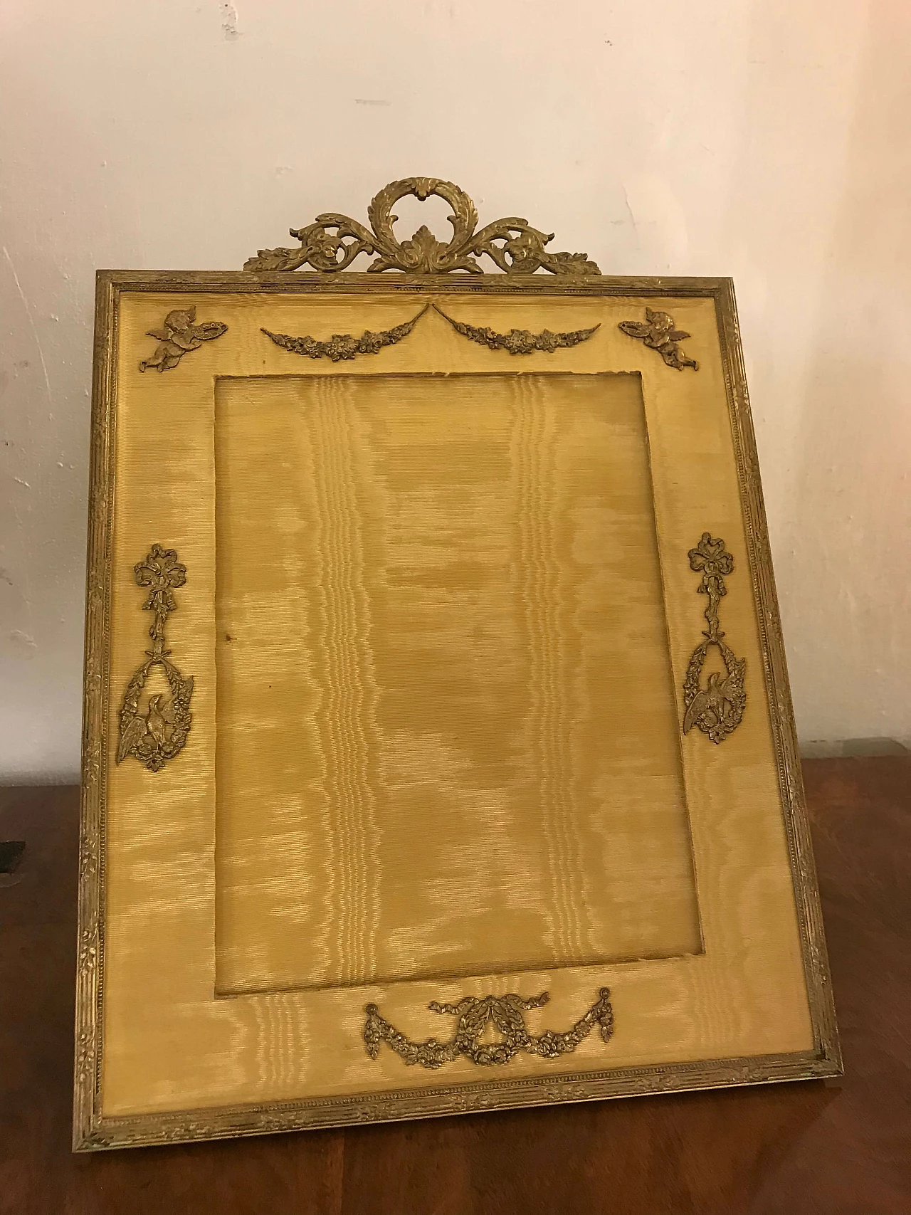 French silk frame, brass details, mid 19th century 1068075