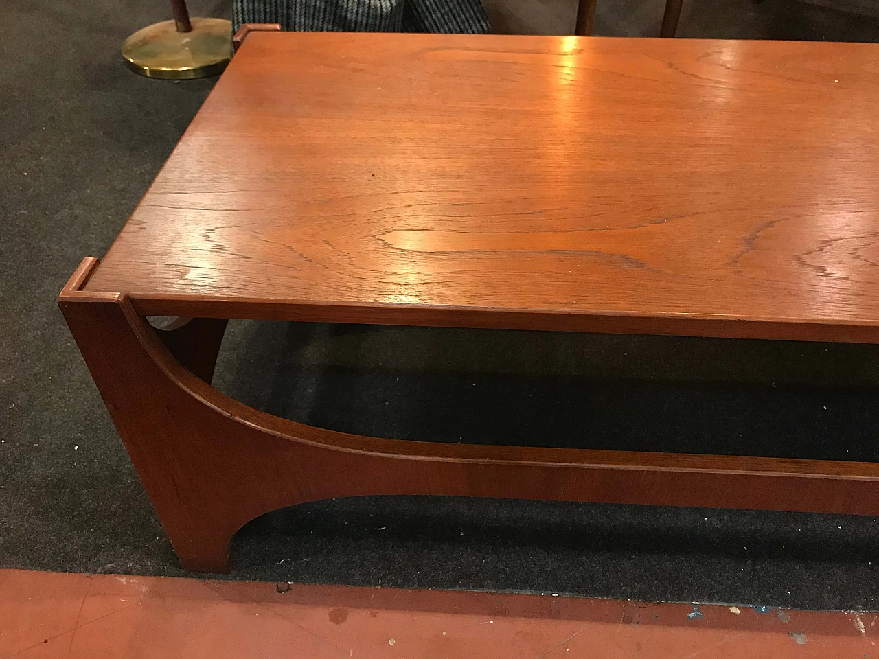 Teak coffee table for living room, Scandinavian design, '60s 1075154