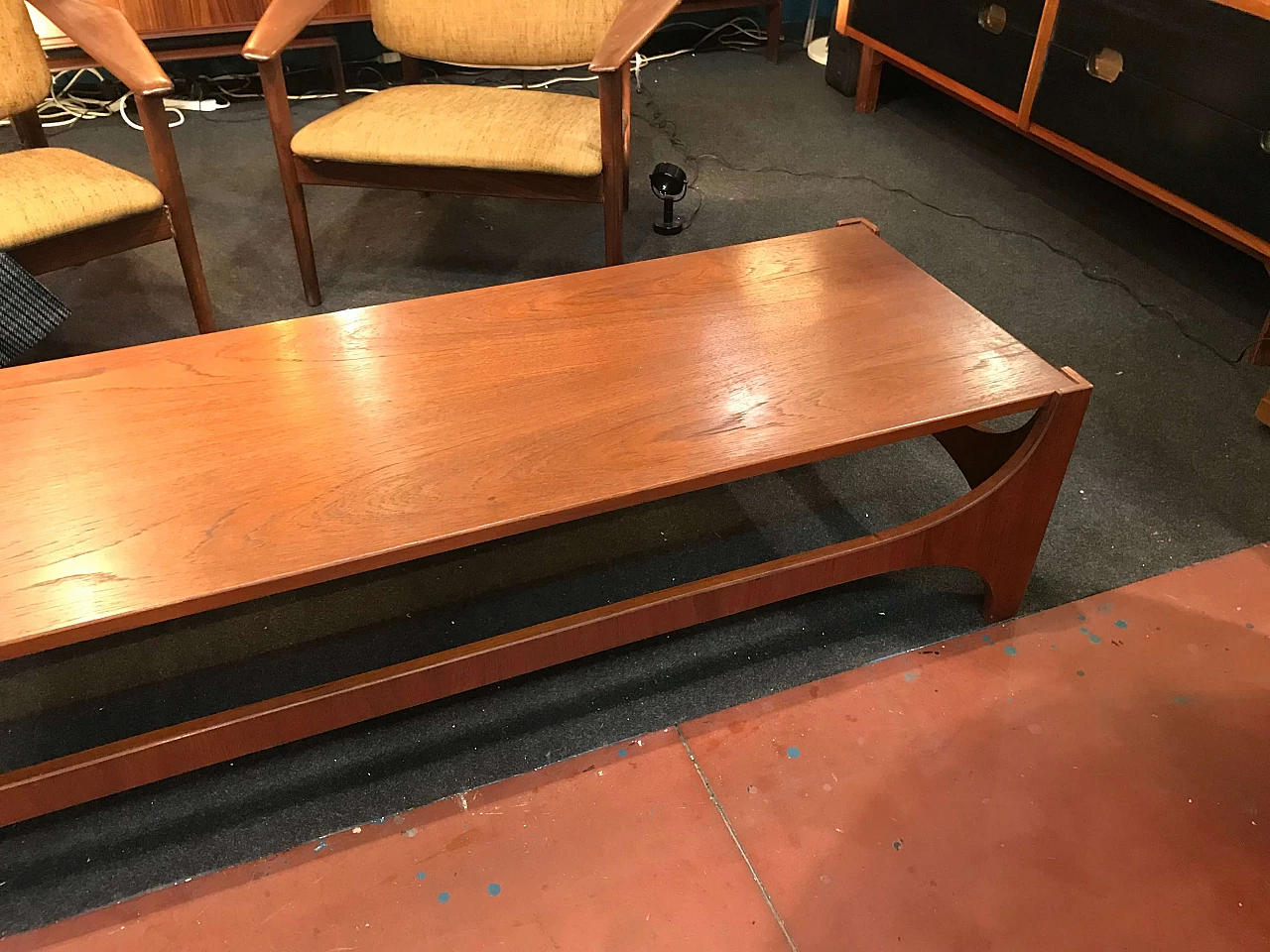 Teak coffee table for living room, Scandinavian design, '60s 1075155