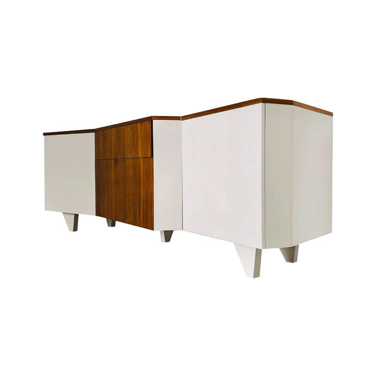 White lacquered sideboard and wood 1075254