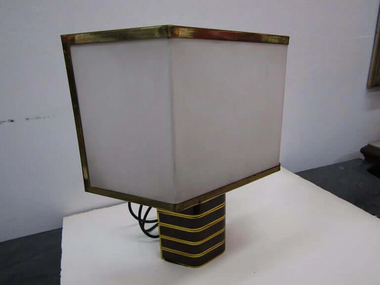 Brass table lamp, attributed to Romeo Rega, '70s 1075715