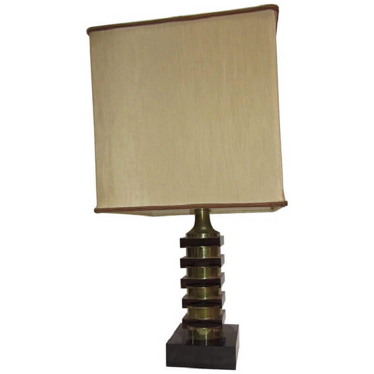 Table lamp, in chromed metal and plexiglass, 70's 1075725