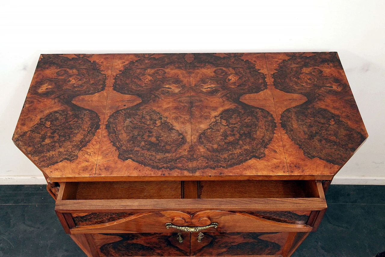 Credenza in legno e radica di ulivo, Dante Morozzi e Marcello Piacentini, anni '20 1078708