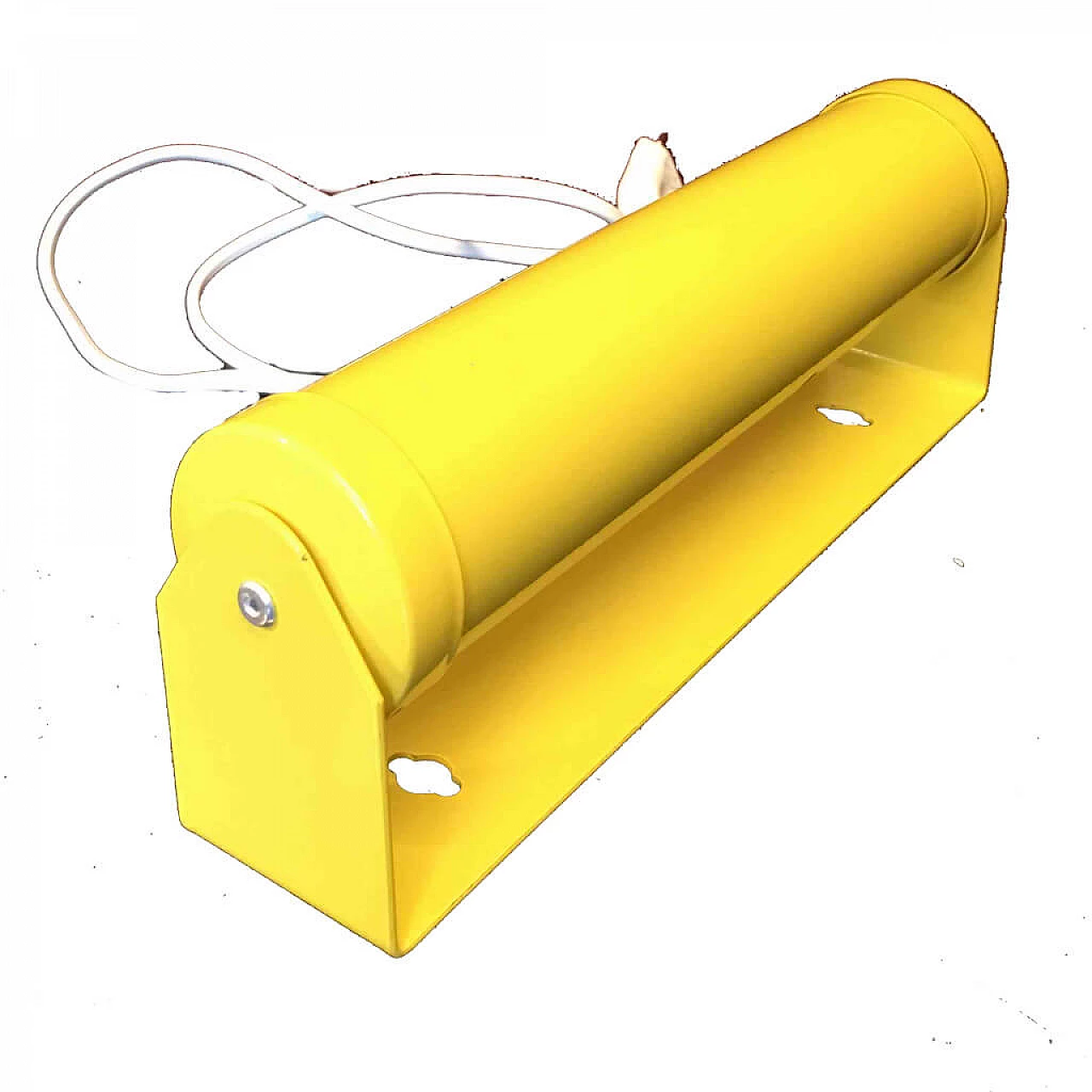 Yellow metal wall light, with adjustable light, 80's 1080499