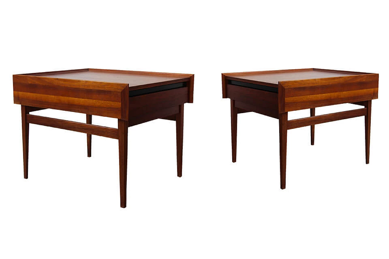 Pair of American bedside tables "Esprit" manufacture Dillingham 1