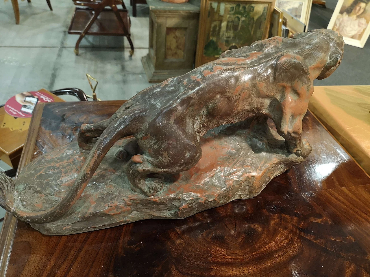 Terracotta sculpture of a Panther, 1940s 1150726