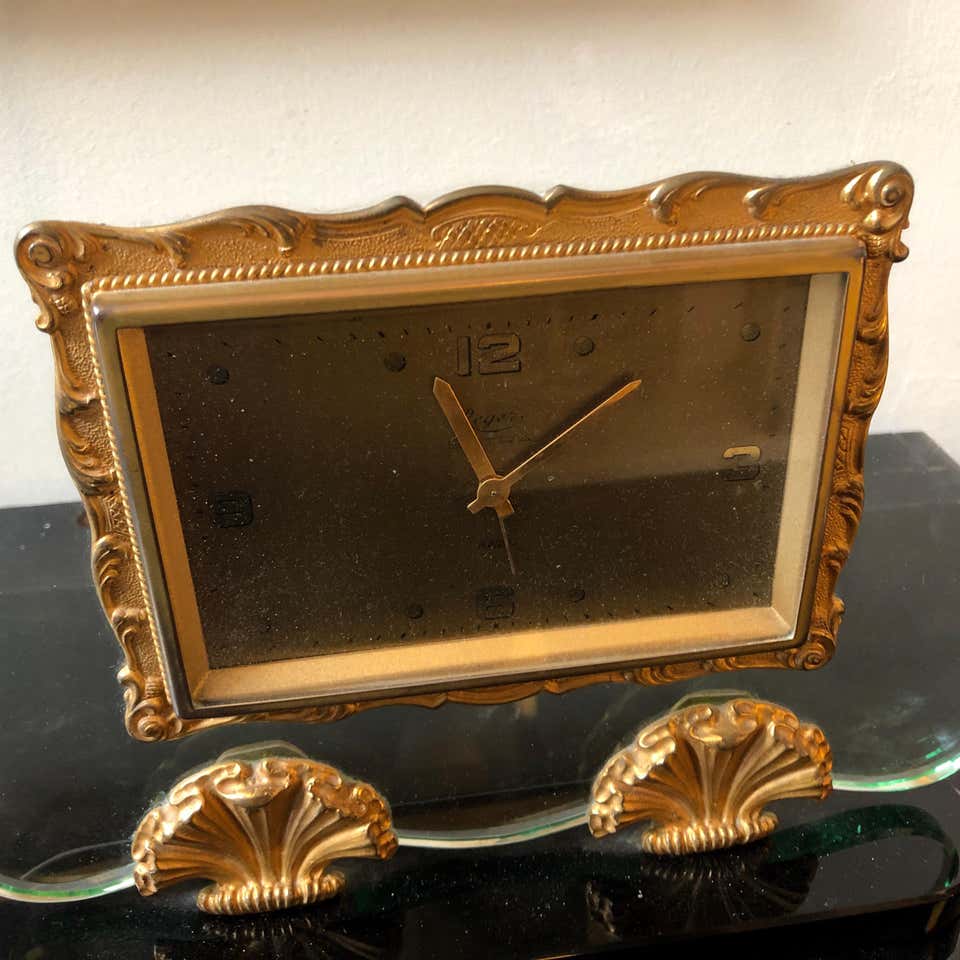 Orologio da tavolo nello stile di Fontana Arte, anni '70