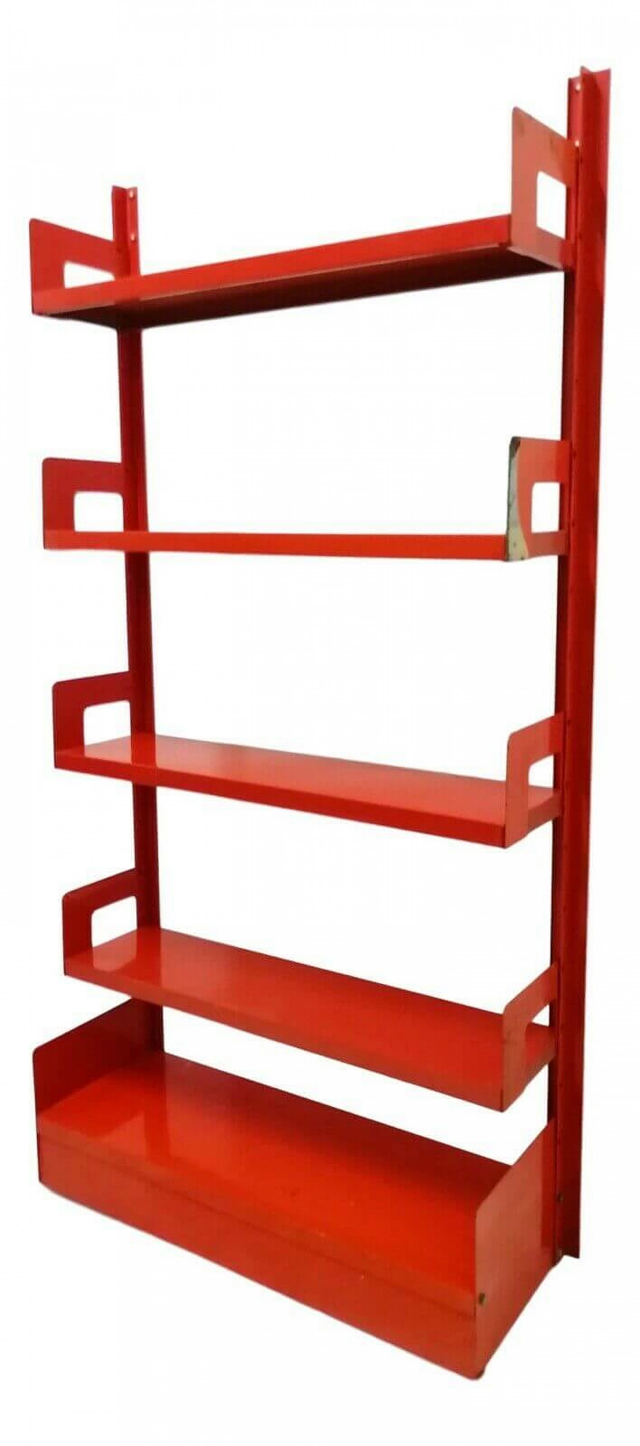 Red metal bookcase Congresso di Lips Vago, 60s 1162065