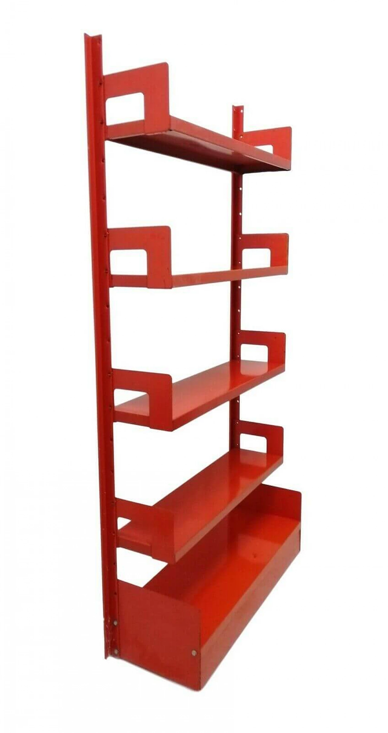 Red metal bookcase Congresso di Lips Vago, 60s 1162069