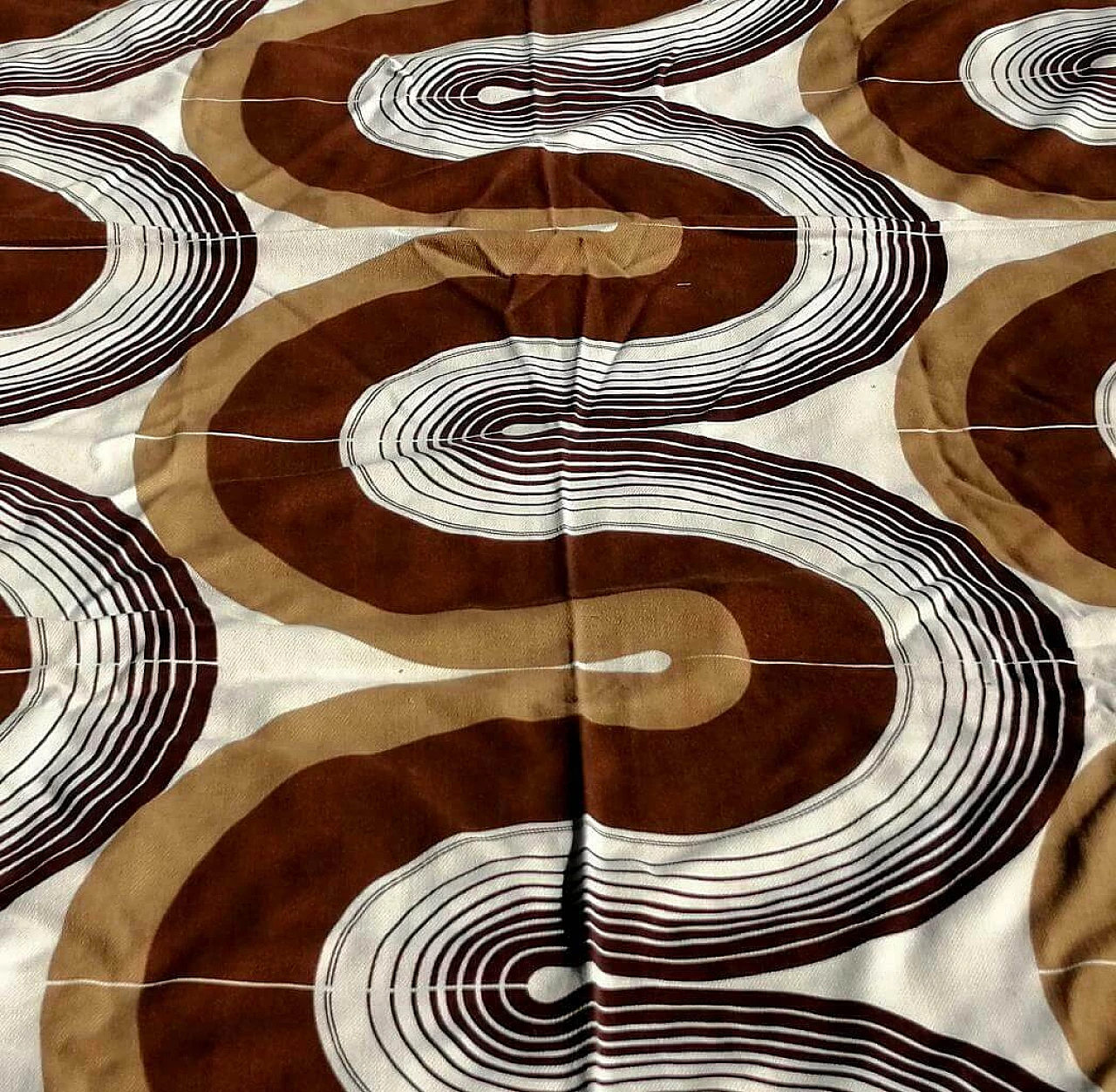 Fabric panel with optical pattern, original 70s 1163965