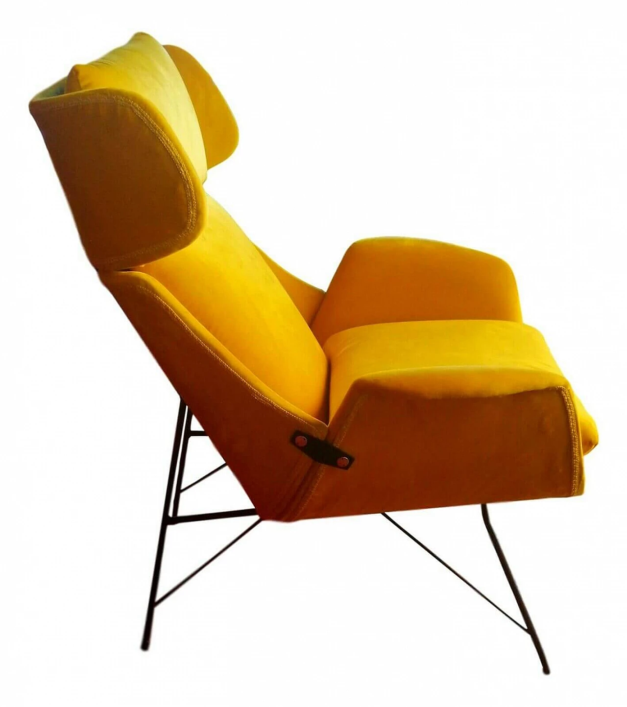 Yellow armchair by Augusto Bozzi for Saporiti, 1950s 1165603