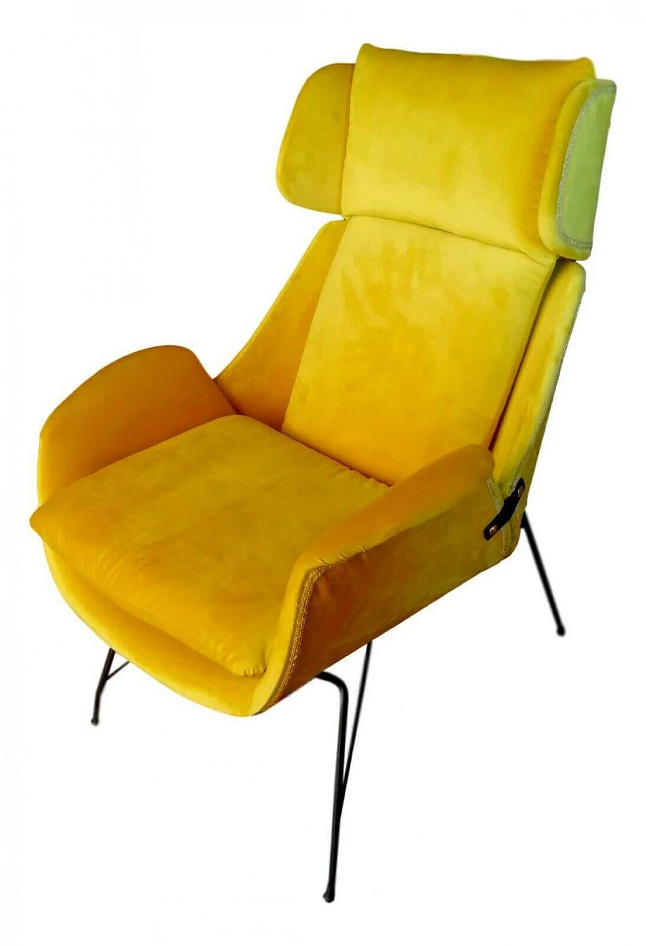 Yellow armchair by Augusto Bozzi for Saporiti, 1950s 1165604