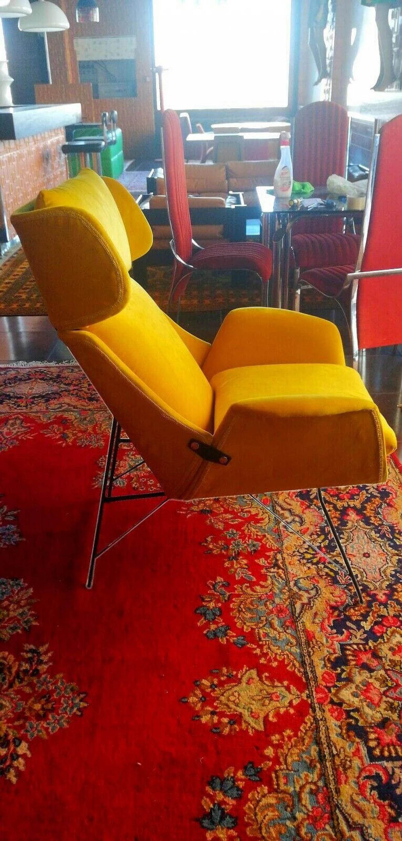 Yellow armchair by Augusto Bozzi for Saporiti, 1950s 1165608