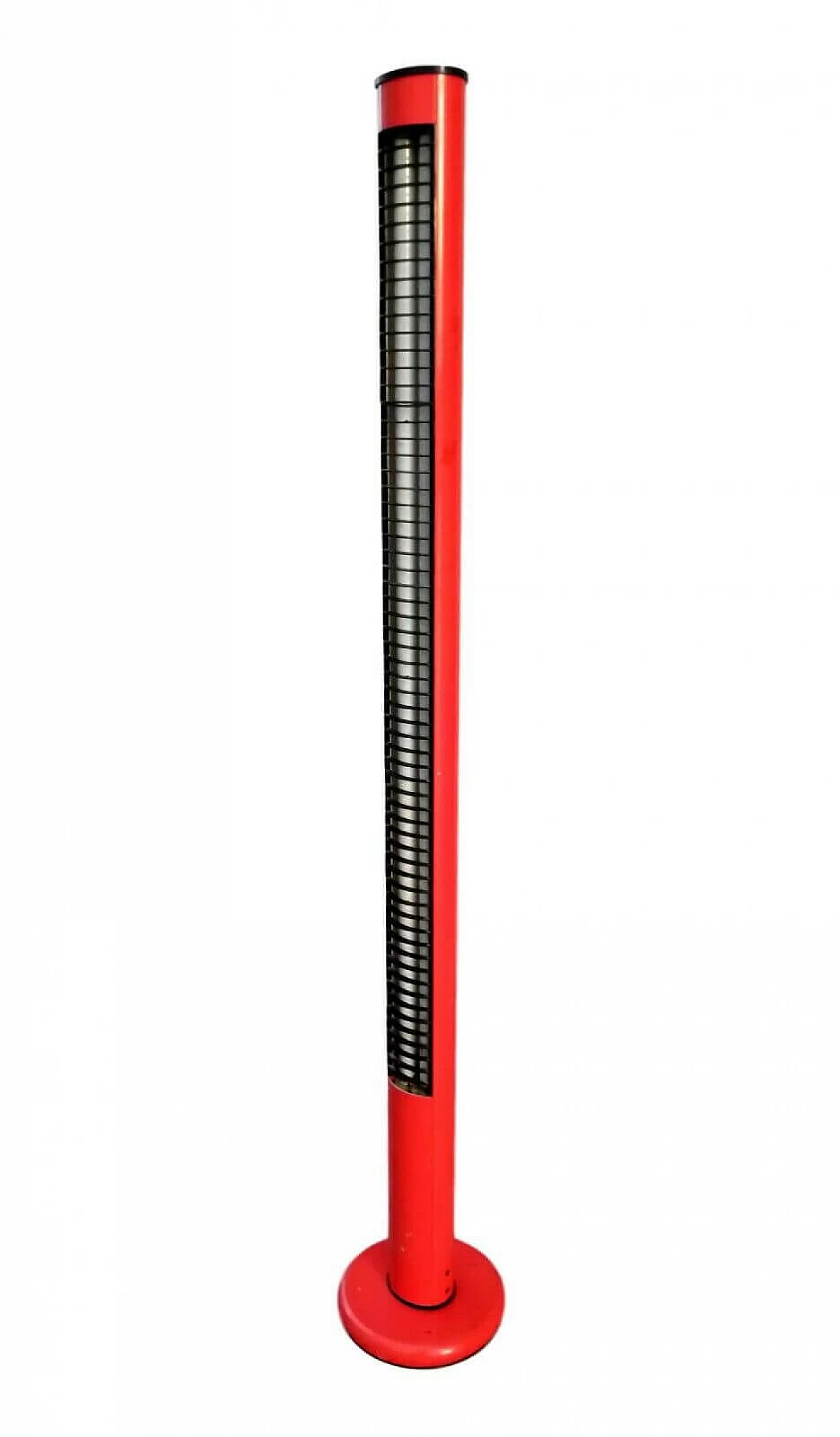 Red floor lamp with neon, 70s 1167535