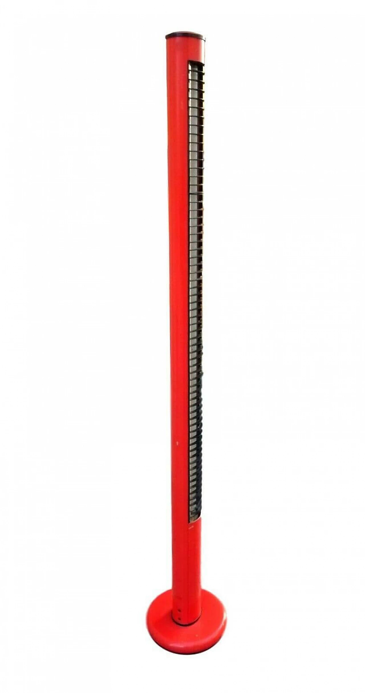 Red floor lamp with neon, 70s 1167537