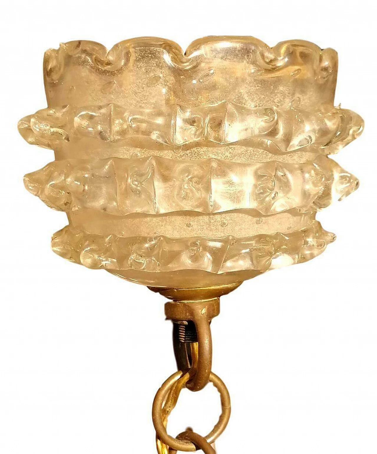 Rostrato Murano glass chandelier by Ercole Barovier, 50s 1170916