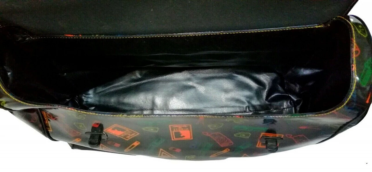 Borsa a tracolla Stiassi in vinile nero di Fendi, anni '80 1172168