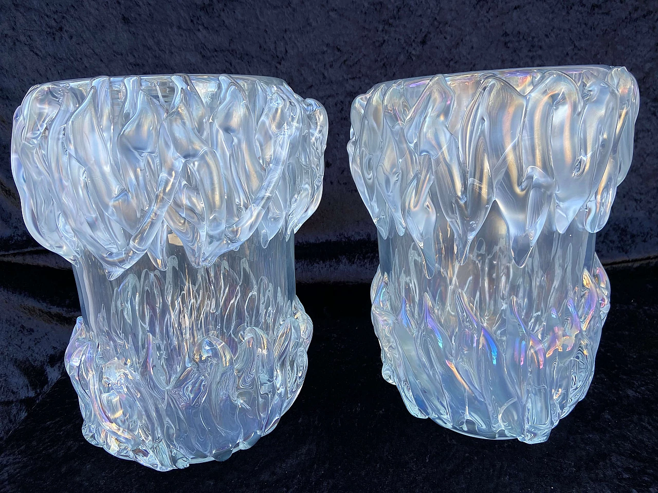 Pair of Murano glass vases, 70s 1173385