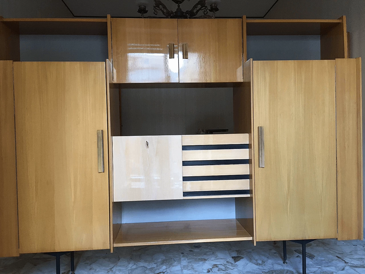 Bookcase with 3 modules, 60s 1174179