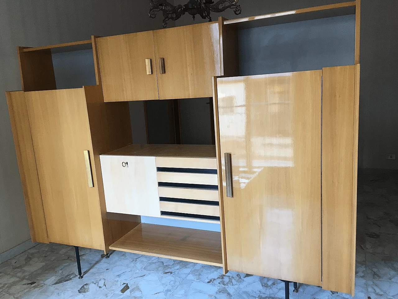 Bookcase with 3 modules, 60s 1174196