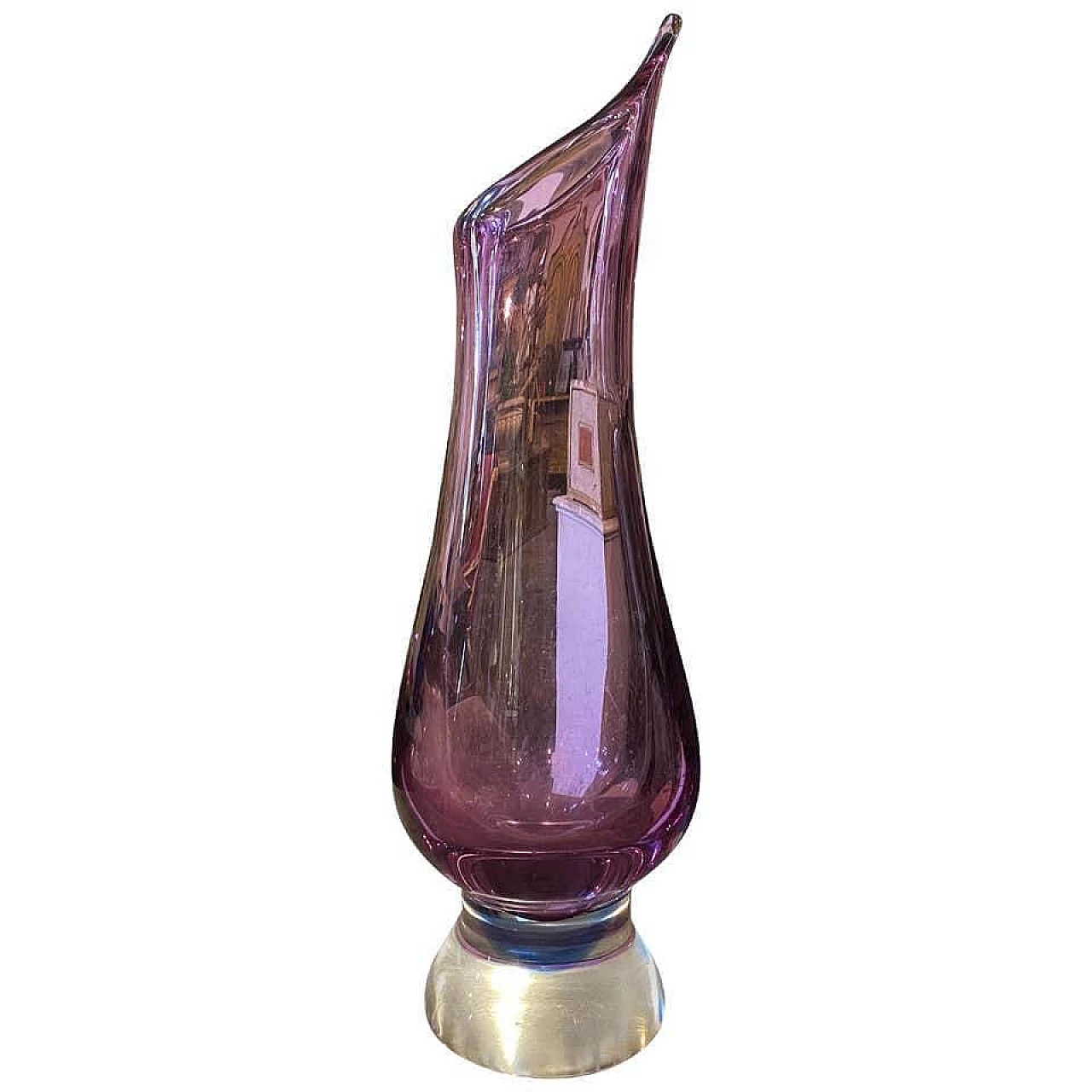 Blue and purple Murano glass vase, 70s 1175608