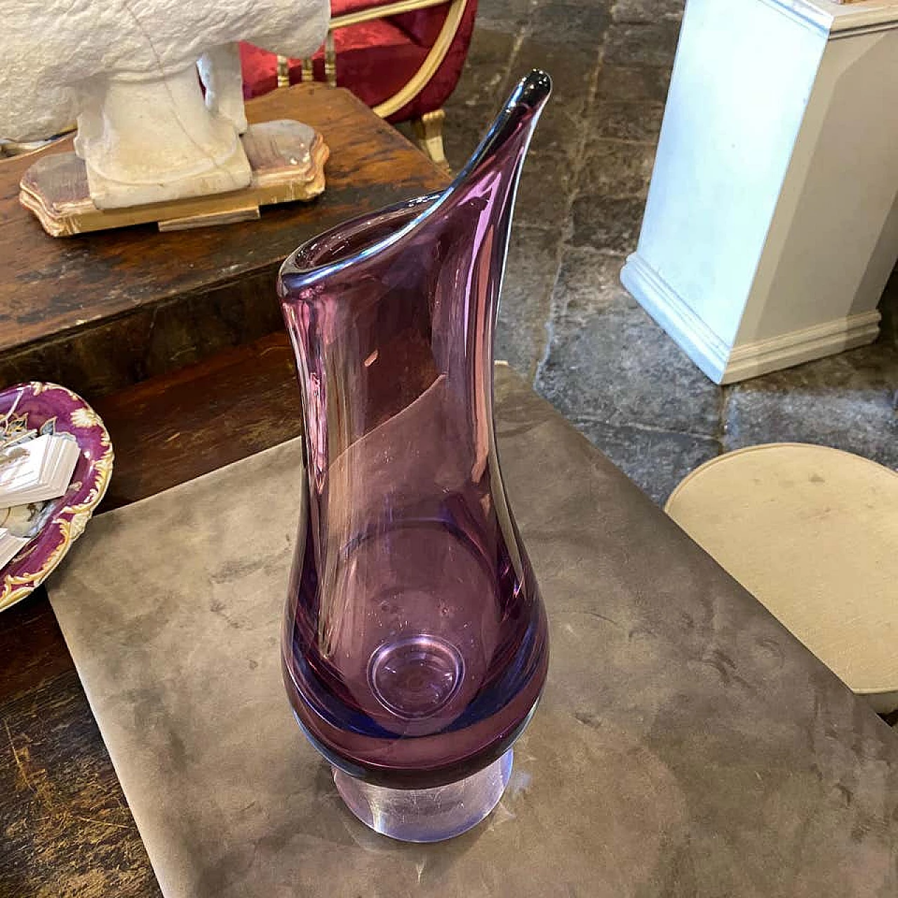 Blue and purple Murano glass vase, 70s 1175616