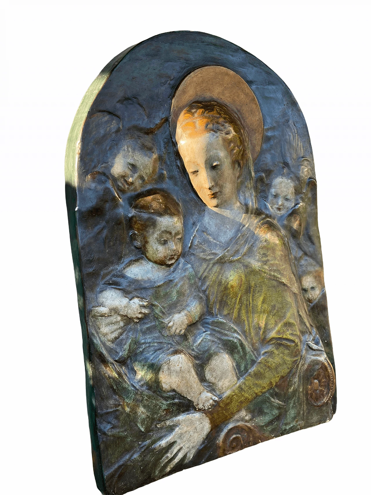 Polychrome bas-relief of Madonna and Child, end 19th century 1175916