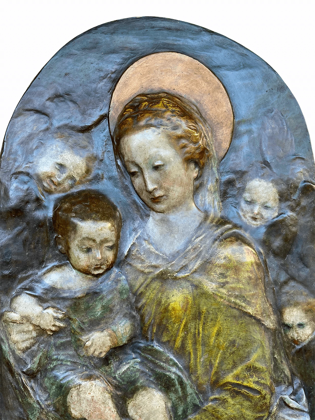 Polychrome bas-relief of Madonna and Child, end 19th century 1175919