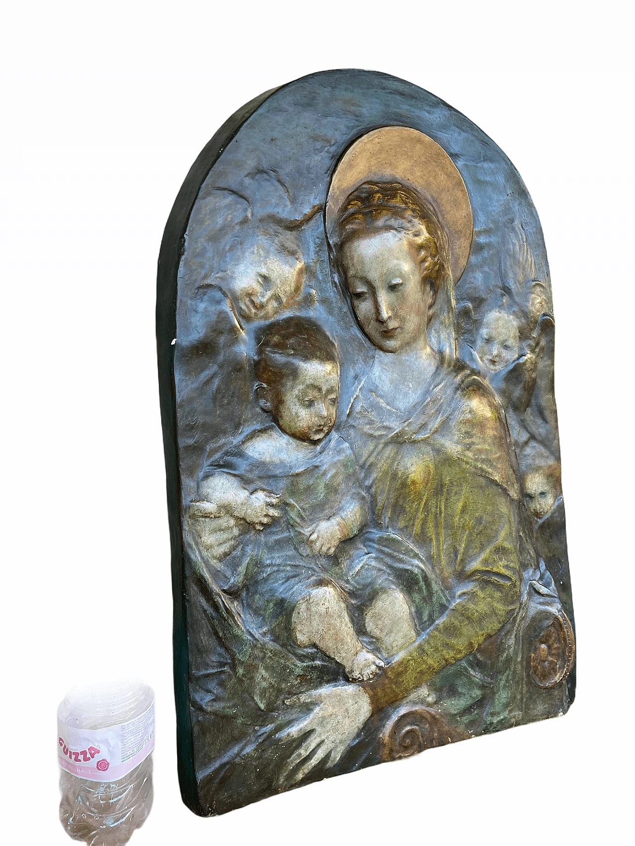 Polychrome bas-relief of Madonna and Child, end 19th century 1175922