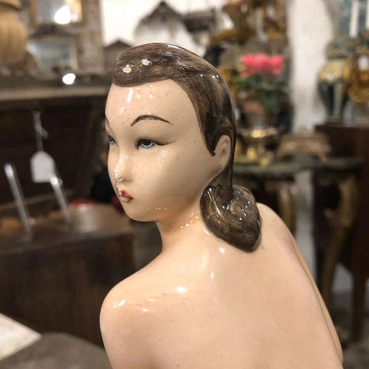 Porcelain woman statue by Cia Manna, 40s 1176446