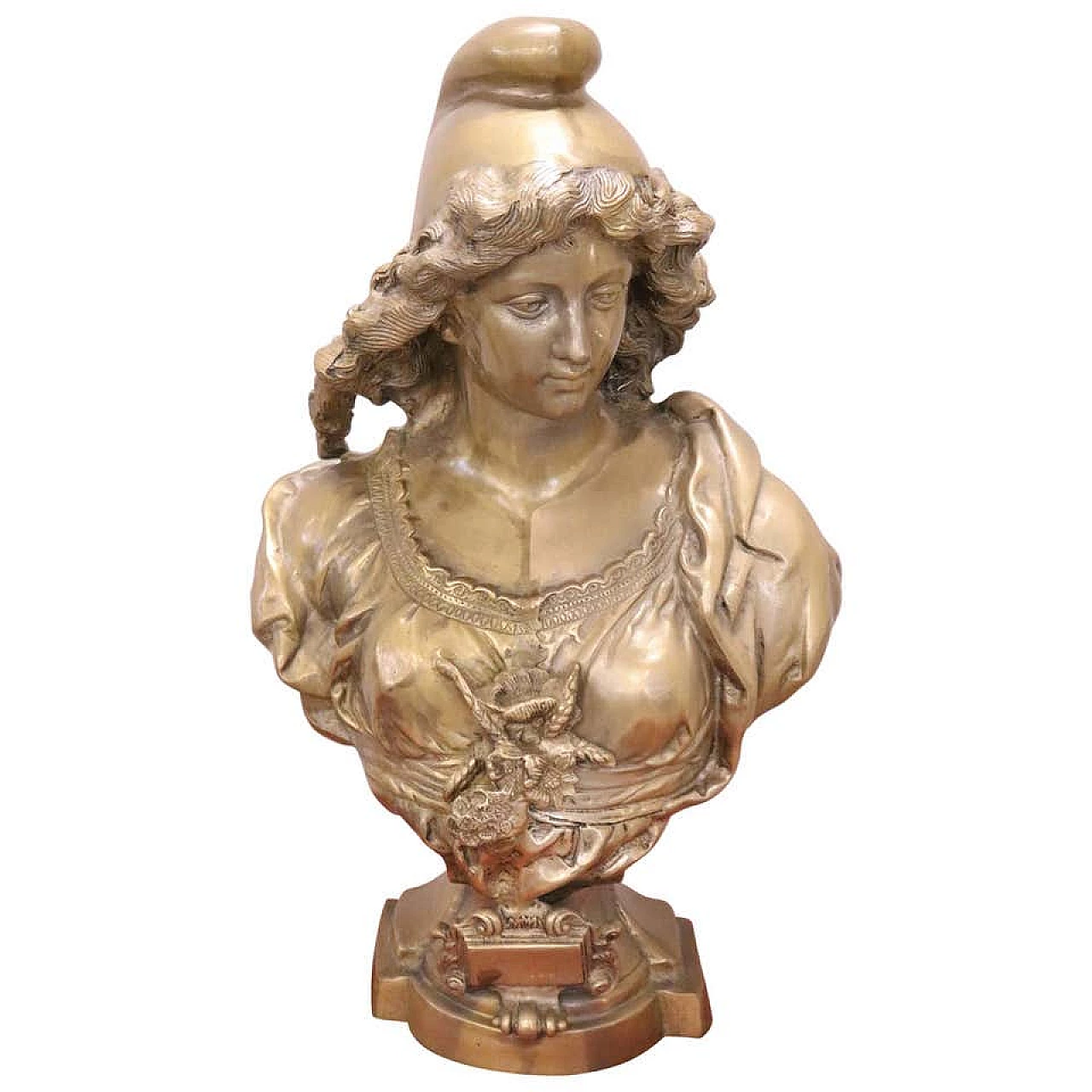 Gilded bronze sculpture bust of Marianne of France 1180332