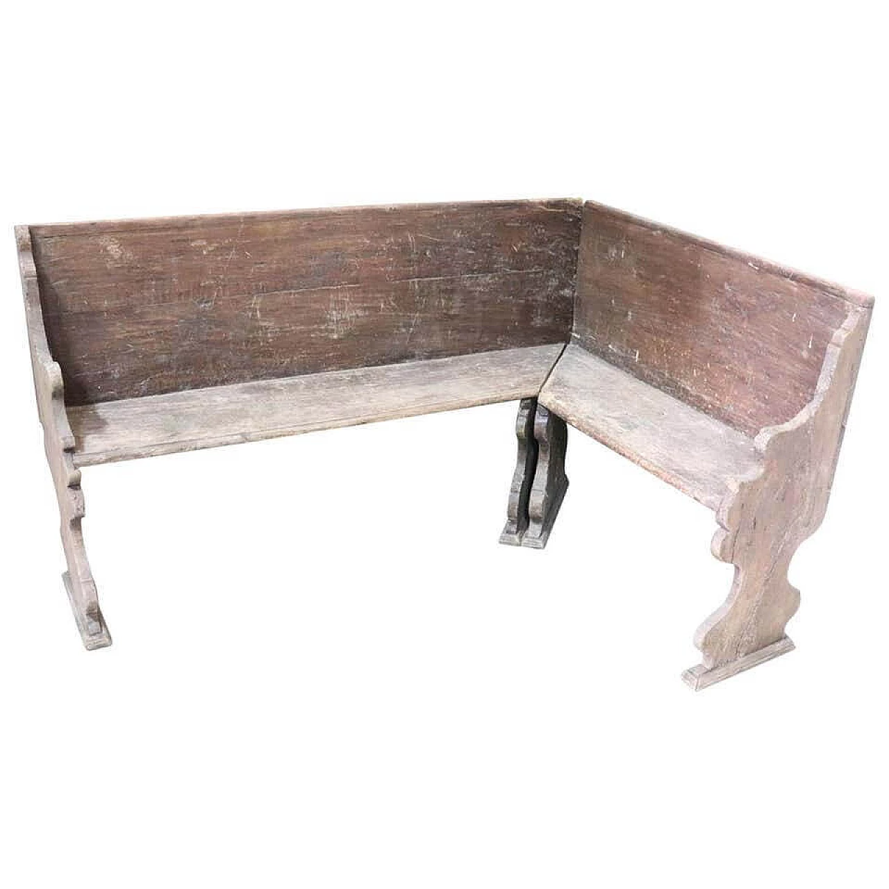 Rare antique corner bench, 18th century 1092532