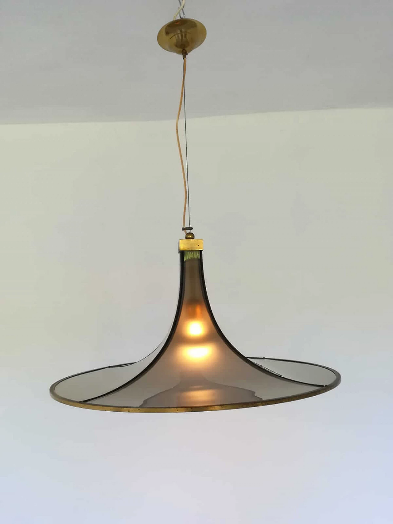 Lampadario in vetro di Angelo Brotto per Esperia, anni '70 1103413