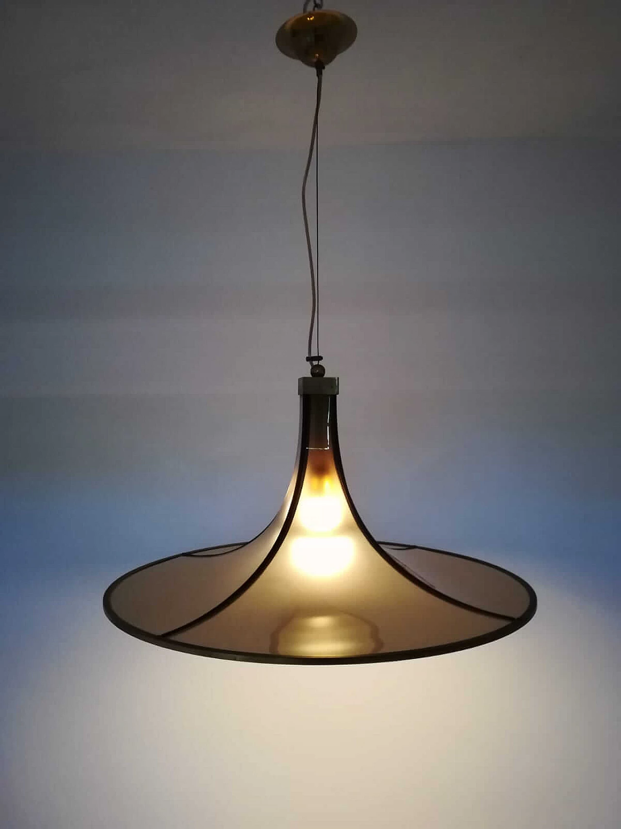 Lampadario in vetro di Angelo Brotto per Esperia, anni '70 1103414