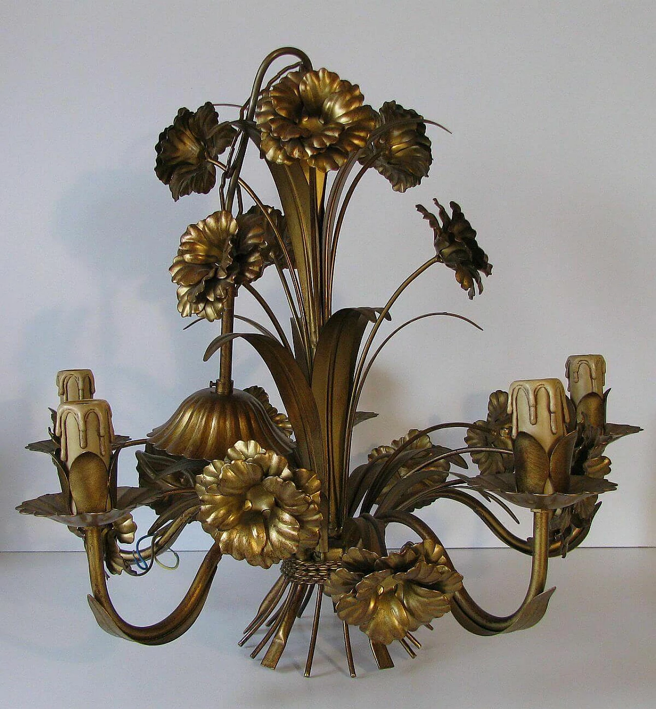 Hollywood regency floral chandelier, 1960 1106303