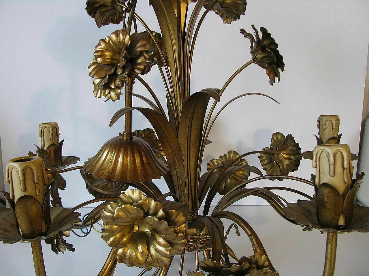 Hollywood regency floral chandelier, 1960 1106304