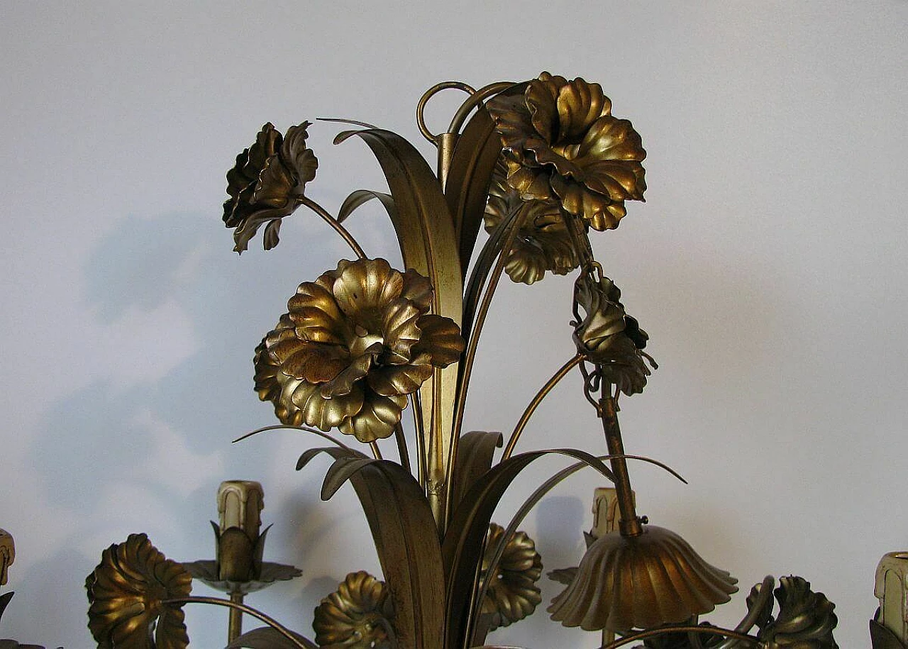 Hollywood regency floral chandelier, 1960 1106305