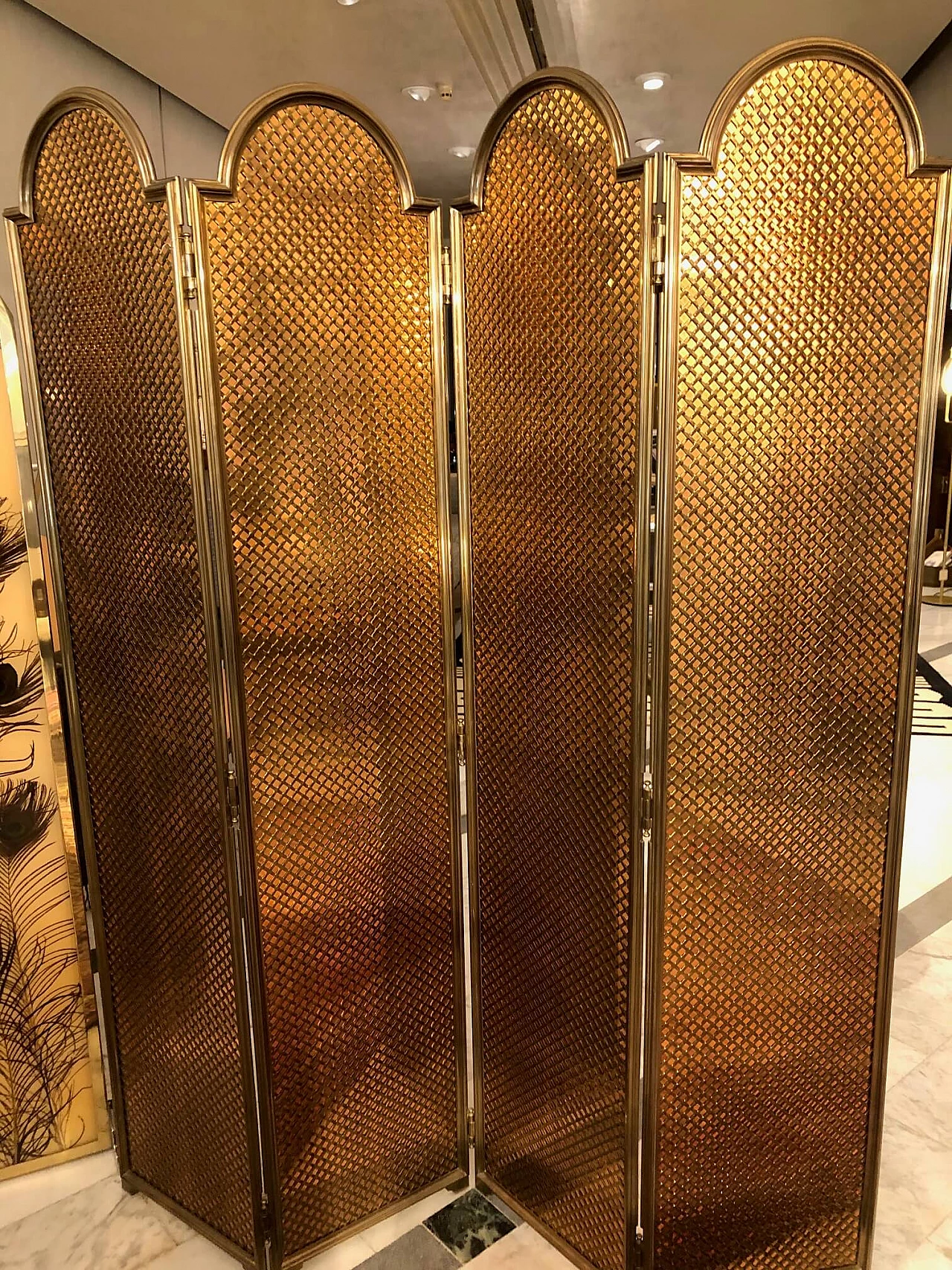 Brass and copper screen, 80's 1109780