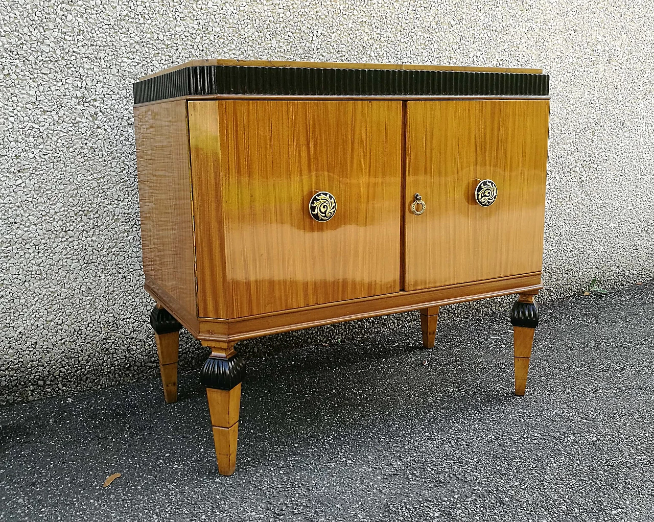 Blonde mahogany sideboard with top in yellow Verona marble 1118523