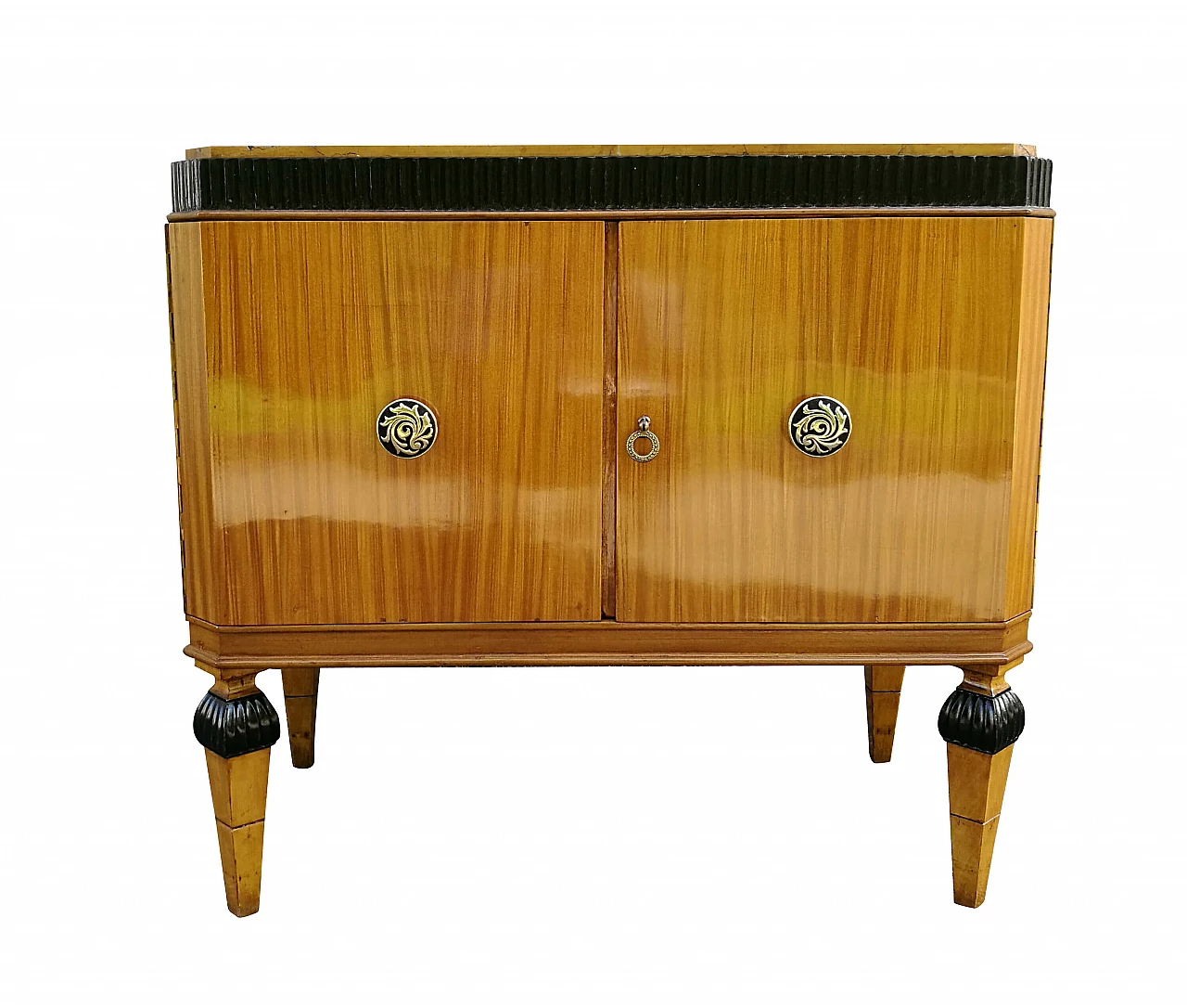 Blonde mahogany sideboard with top in yellow Verona marble 1119067