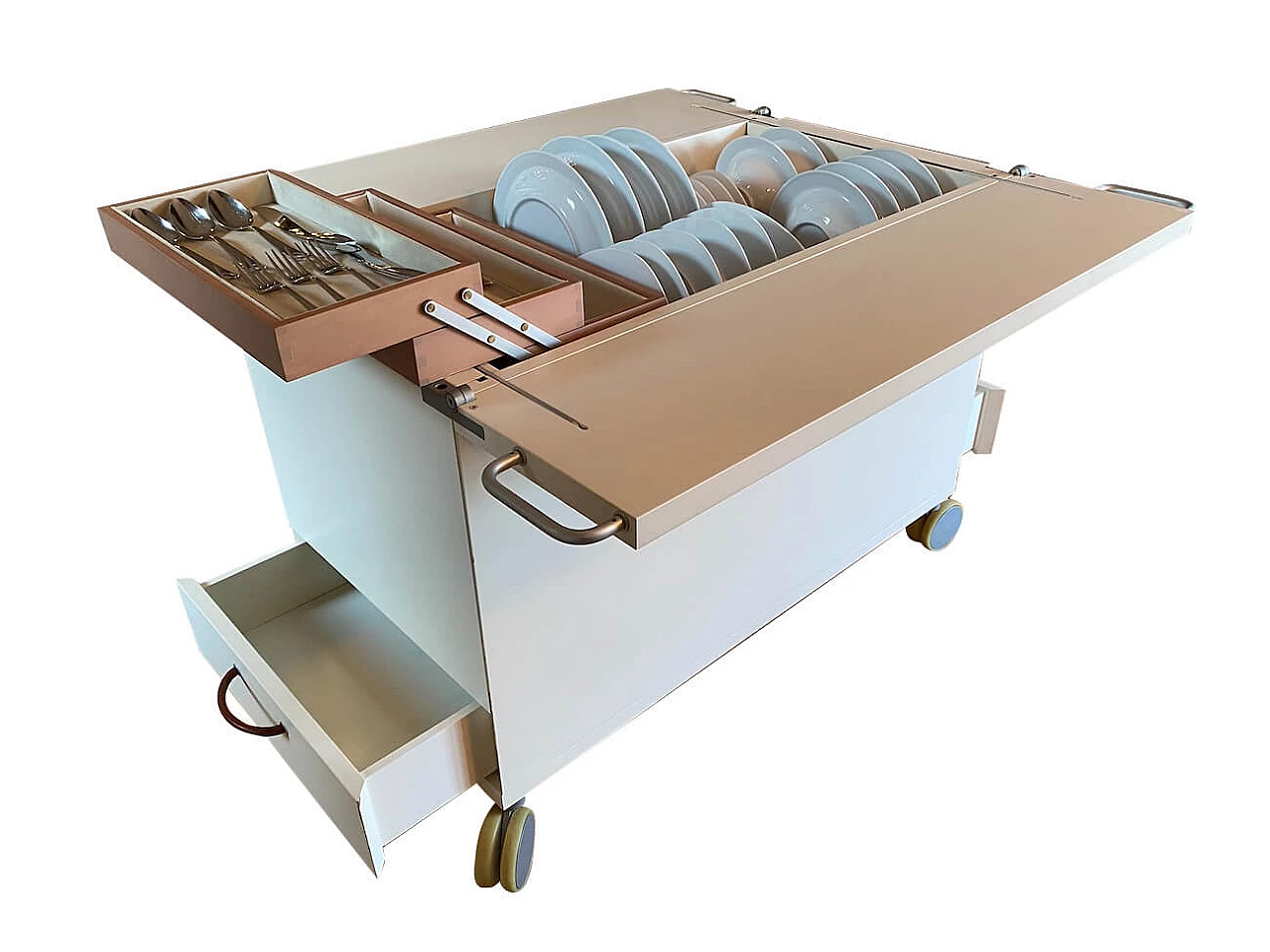 Domus trolley for dishes and cutlery by B&B Italia 1119722