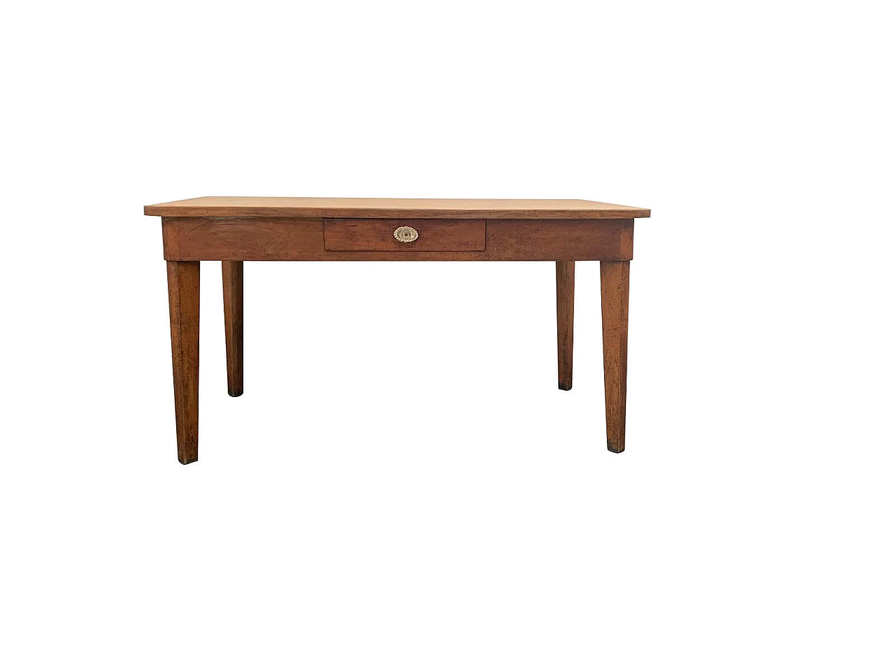 Cherry wood kitchen table, with drawer with glass handle, 1950s 1123403