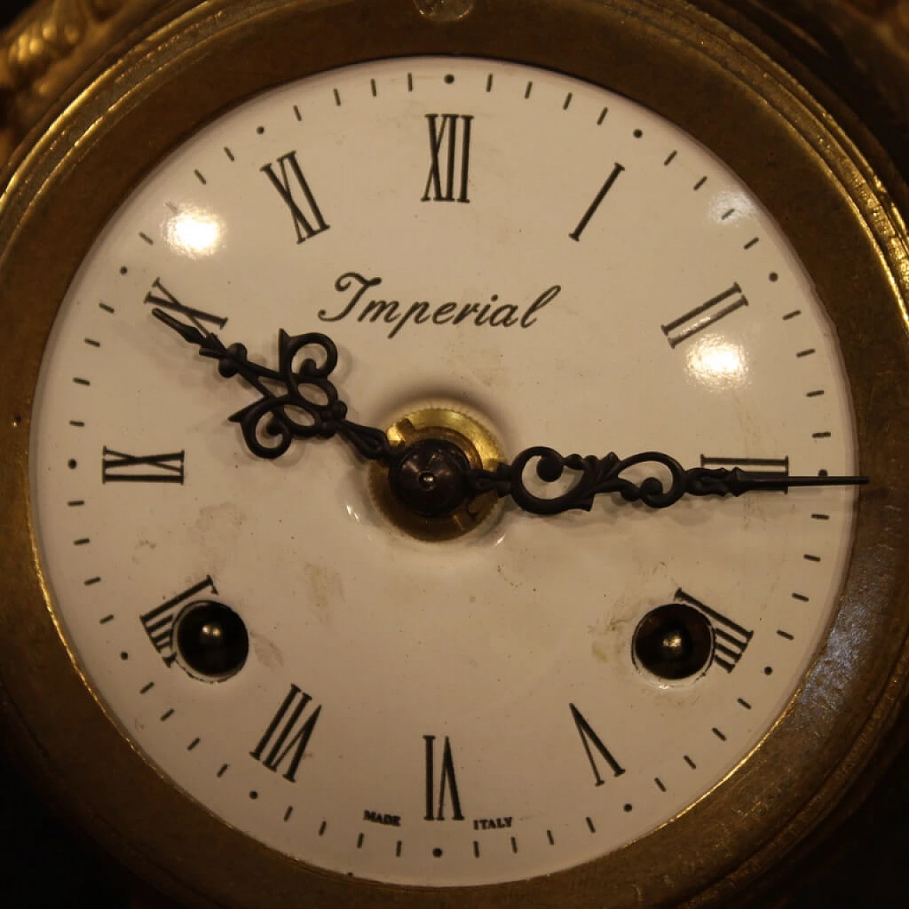 French bronze and antimony gilded French clock, '900 1127546